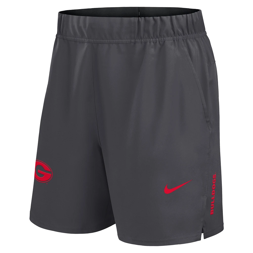 Short Nike Primetime Woven Victory Performance gris Georgia Bulldogs pour homme