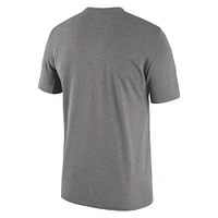 Men's Nike Heather Gray Georgia Bulldogs Campus Letterman Tri-Blend T-Shirt