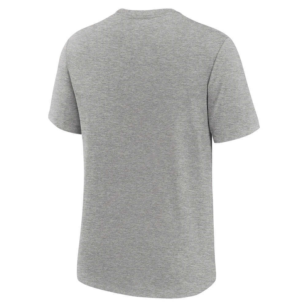 T-shirt Nike gris chiné Georgia Bulldogs Legacy Arch Tri-Blend pour homme