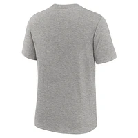 T-shirt Nike gris chiné Georgia Bulldogs Legacy Arch Tri-Blend pour homme