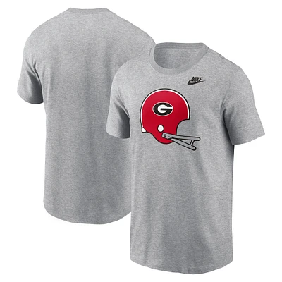 T-shirt Nike gris chiné pour homme Georgia Bulldogs Legacy Helmet