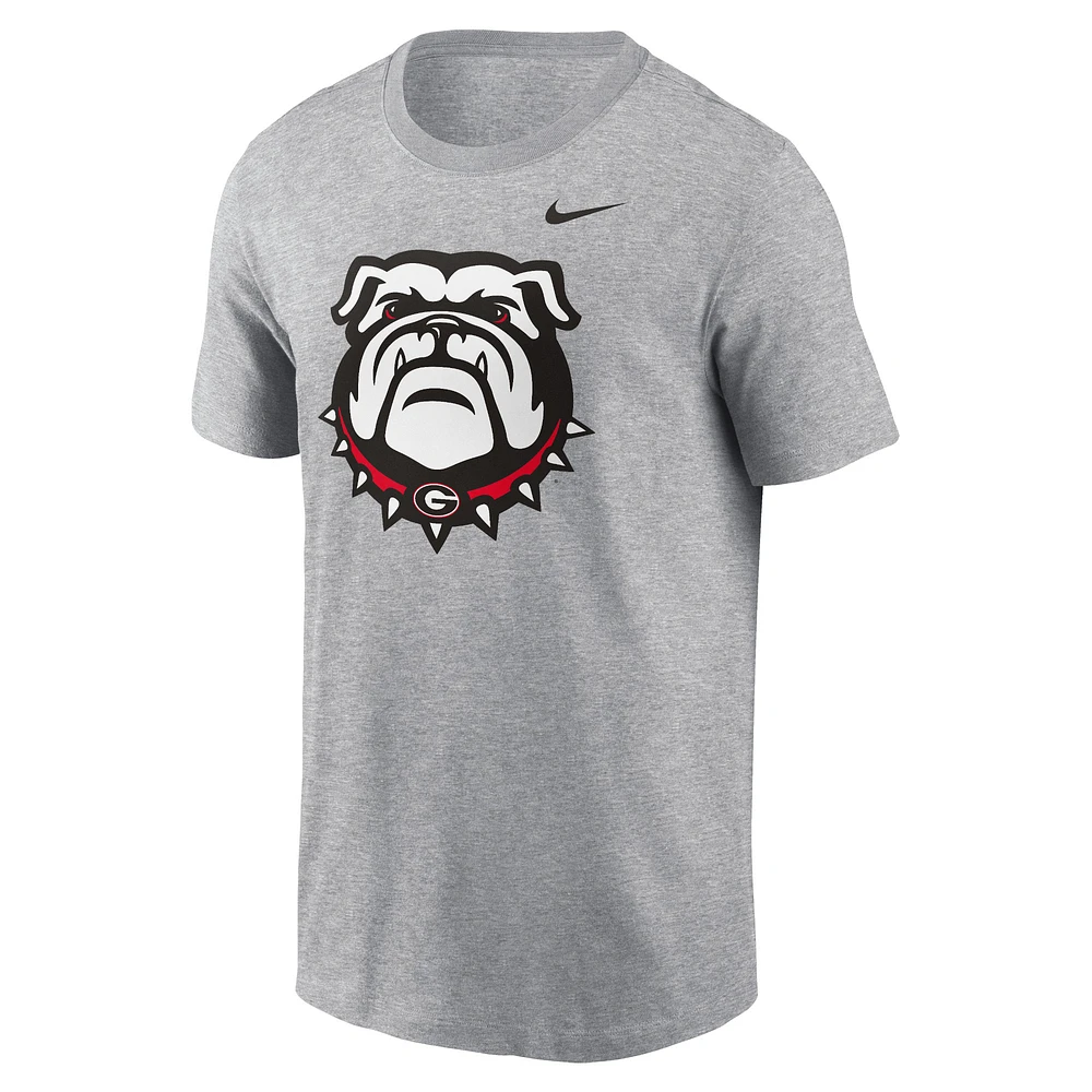 Men's Nike Heather Gray Georgia Bulldogs Primetime Alternate Logo T-Shirt