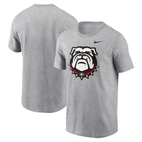 Men's Nike Heather Gray Georgia Bulldogs Primetime Alternate Logo T-Shirt