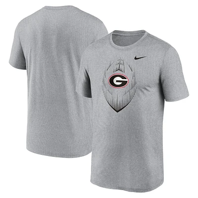 T-shirt Nike Performance Icon pour hommes, gris chiné, Georgia Bulldogs Primetime Legend