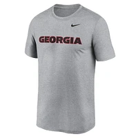 Men's Nike Heather Gray Georgia Bulldogs Primetime Legend Wordmark T-Shirt