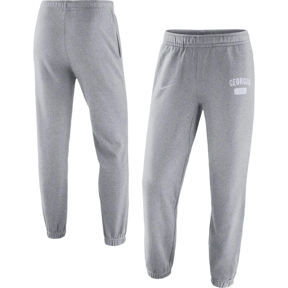 Pantalon en molleton Saturday Bulldogs de Géorgie Nike pour homme, gris chiné