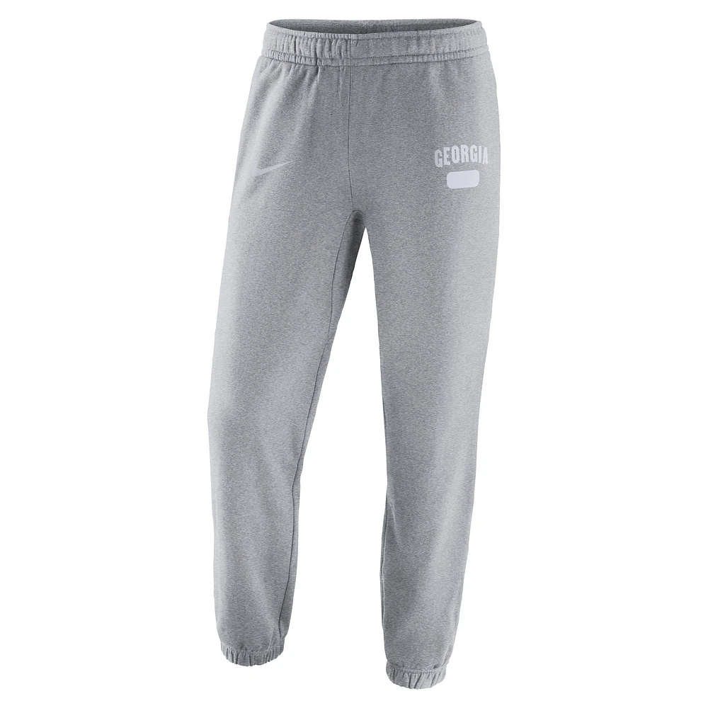 Pantalon en molleton Saturday Bulldogs de Géorgie Nike pour homme, gris chiné