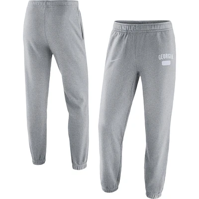 Pantalon en molleton Saturday Bulldogs de Géorgie Nike pour homme, gris chiné
