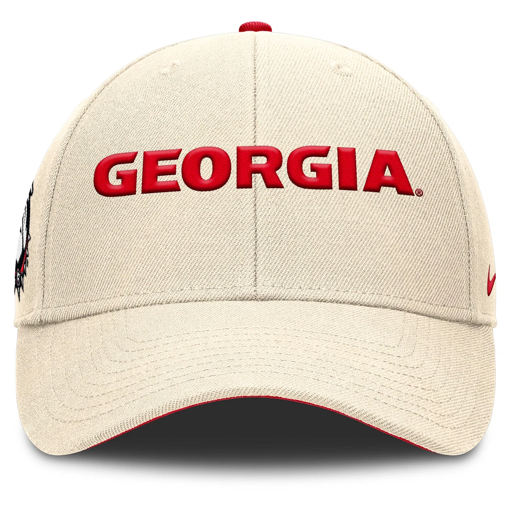 Men's Nike Natural Georgia Bulldogs Primetime Rise Adjustable Hat