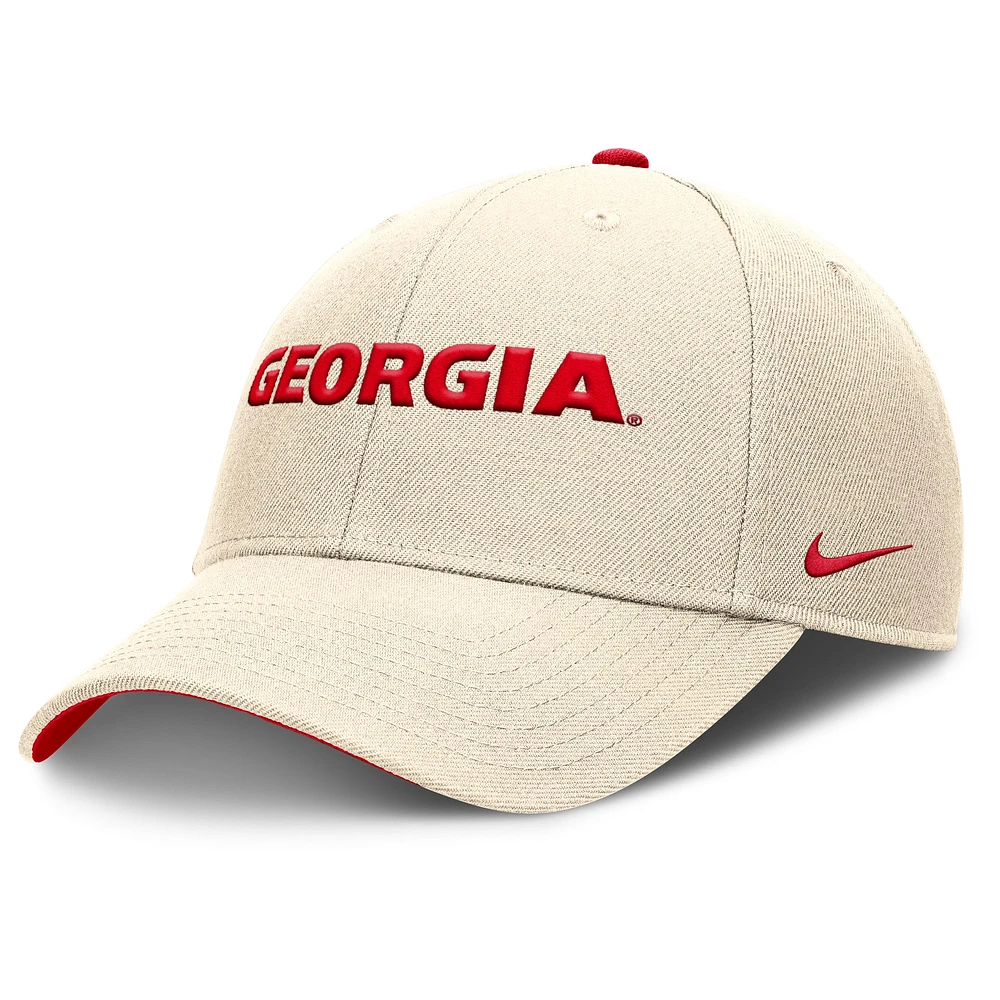 Men's Nike Natural Georgia Bulldogs Primetime Rise Adjustable Hat