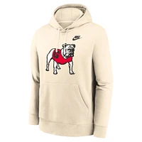 Men's Nike Natural Georgia Bulldogs Vault Logo Pullover Hoodie