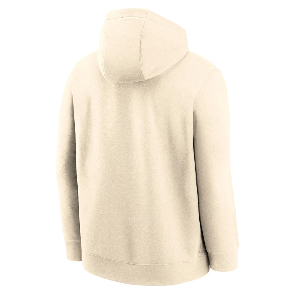 Men's Nike Natural Georgia Bulldogs Vault Logo Pullover Hoodie