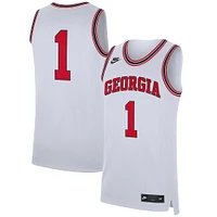 Maillot Nike #1 blanc Georgia Bulldogs Replica pour homme