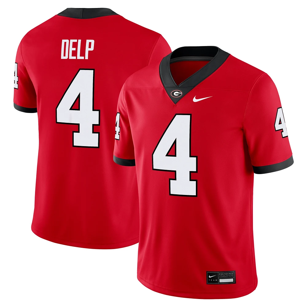 Maillot de football Nike Oscar Delp rouge Georgia Bulldogs NIL pour homme