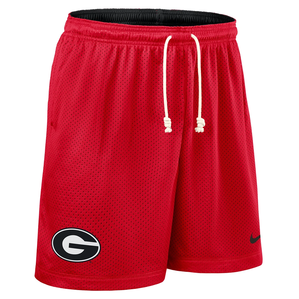 Men's Nike Red/Black Georgia Bulldogs 2025 Sideline Reversible Performance Shorts