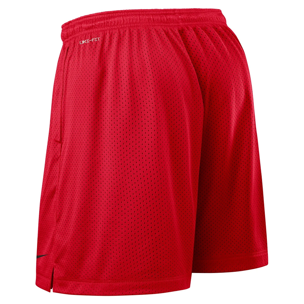Men's Nike Red/Black Georgia Bulldogs 2025 Sideline Reversible Performance Shorts
