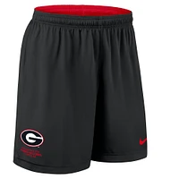 Men's Nike Red/Black Georgia Bulldogs 2025 Sideline Reversible Performance Shorts