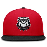 Men's Nike Red/Black Georgia Bulldogs Two-Tone Primetime Performance Fitted Hat