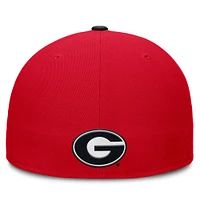 Men's Nike Red/Black Georgia Bulldogs Two-Tone Primetime Performance Fitted Hat