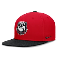 Men's Nike Red/Black Georgia Bulldogs Two-Tone Primetime Performance Fitted Hat