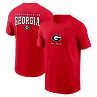 T-shirt Nike rouge Georgia Bulldogs 2-Hit pour homme