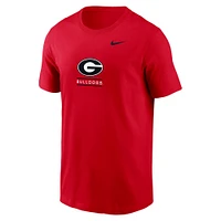 T-shirt Nike rouge Georgia Bulldogs 2-Hit pour homme