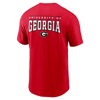 T-shirt Nike rouge Georgia Bulldogs 2-Hit pour homme