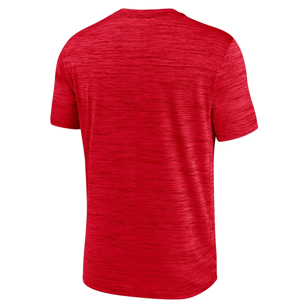 T-shirt Nike rouge Georgia Bulldogs 2024 Sideline Velocity Performance pour homme