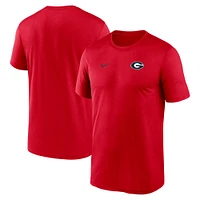 Men's Nike Georgia Bulldogs 2025 Sideline Small Logo Legend Performance T-Shirt