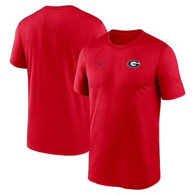 Men's Nike Georgia Bulldogs 2025 Sideline Small Logo Legend Performance T-Shirt