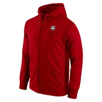 Men's Nike Red Georgia Bulldogs Alternate Logo Stack Therma Performance Full-Zip Hoodie