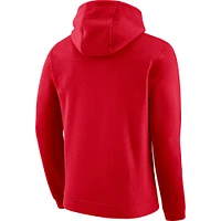 Men's Nike Red Georgia Bulldogs Arch Club Fleece Pullover Hoodie