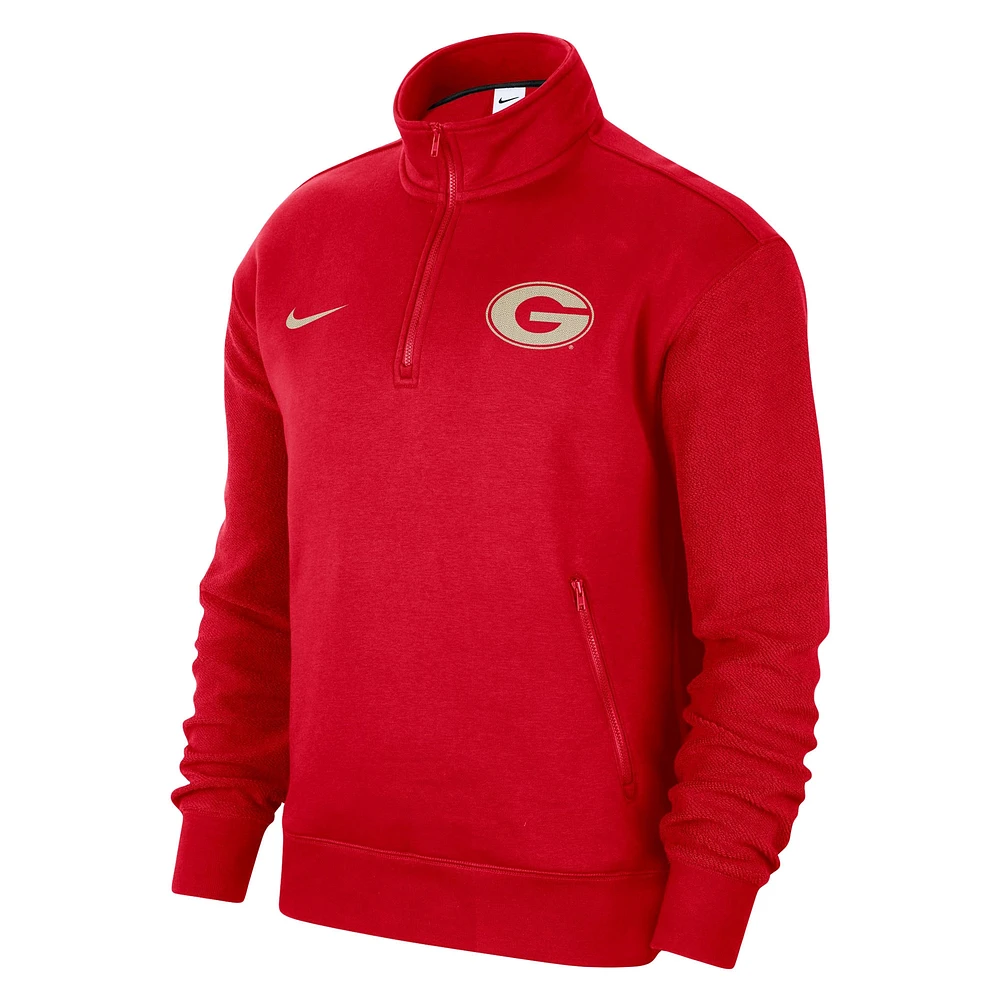 Sweat à capuche pour homme Georgia Bulldogs Campus Athletic Department Nike rouge