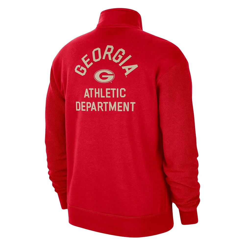 Sweat à capuche pour homme Georgia Bulldogs Campus Athletic Department Nike rouge