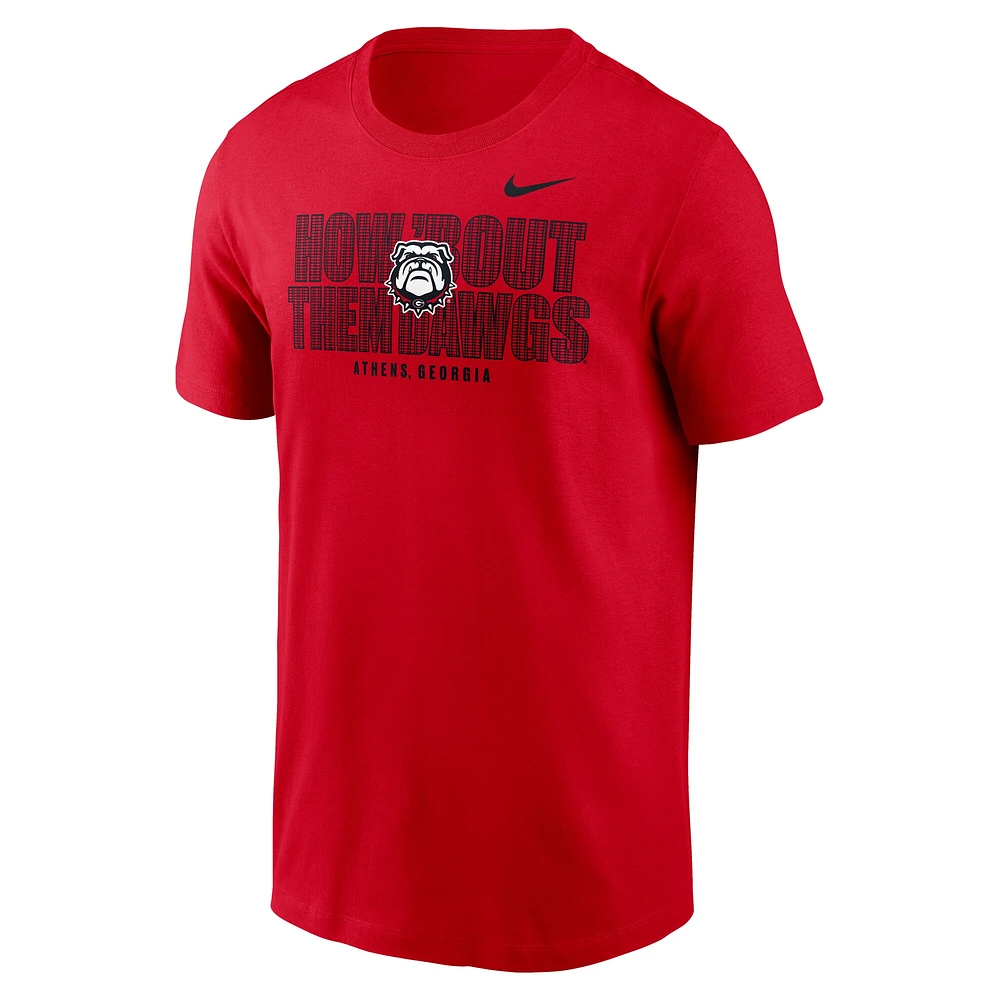 Men's Nike Red Georgia Bulldogs Campus Local T-Shirt