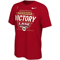 T-shirt pour homme Nike Georgia Bulldogs College Football Playoff 2021 National Champions Locker Room - Rouge