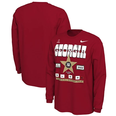 Men's Nike Red Georgia Bulldogs College Football Playoff 2022 National Champions Celebration Long Sleeve T-Shirt