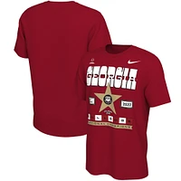 T-shirt Nike Georgia Bulldogs College Football Playoff 2022 National Champions Celebration pour homme, rouge