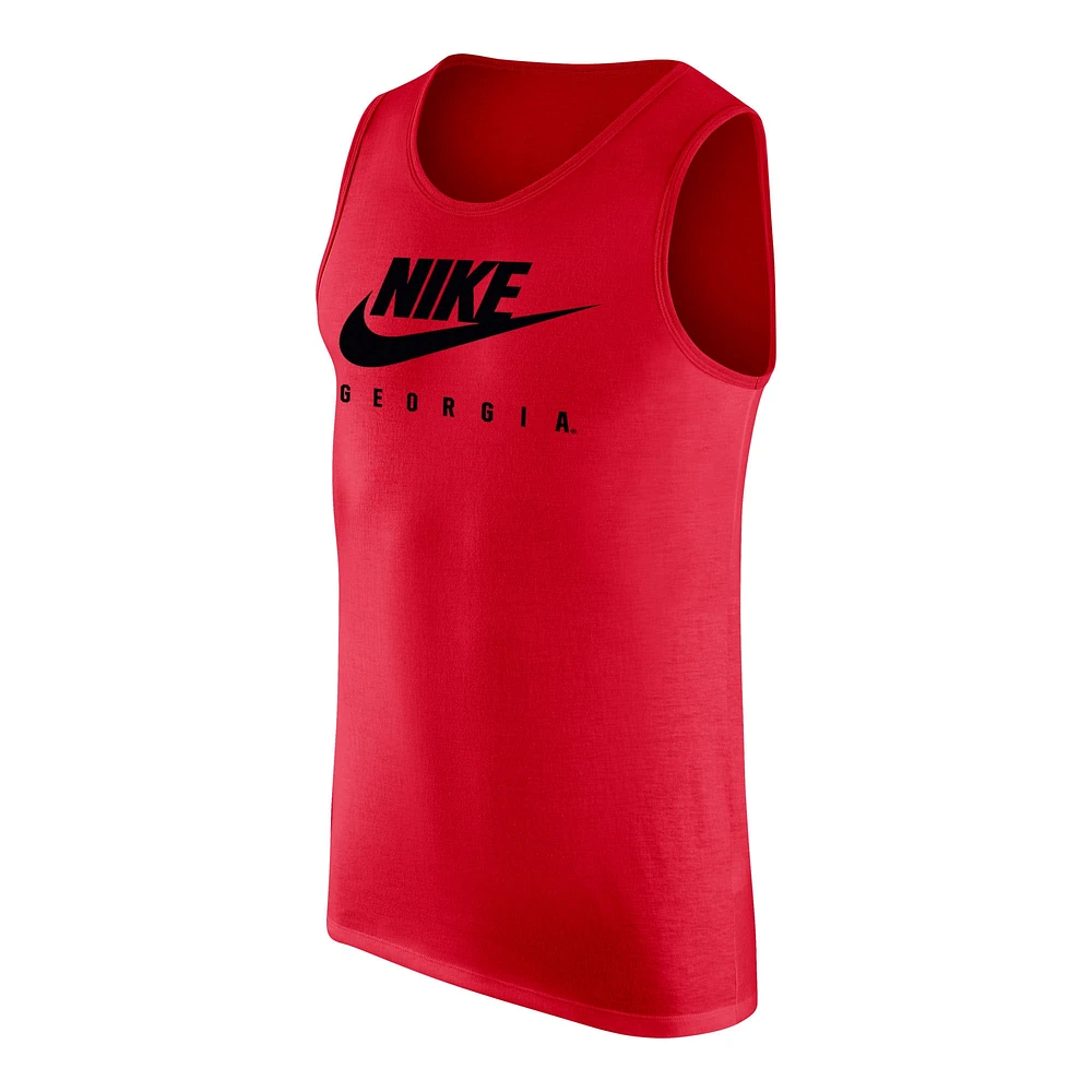 Men's Nike Red Georgia Bulldogs Futura Performance Scoop Neck Tank Top