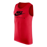 Men's Nike Red Georgia Bulldogs Futura Performance Scoop Neck Tank Top