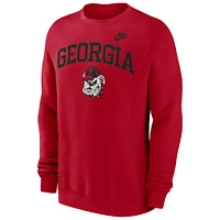 Sweat-shirt Nike rouge Georgia Bulldogs Legacy Classic pour homme