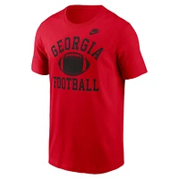 Men's Nike Red Georgia Bulldogs Legacy Football Icon T-Shirt