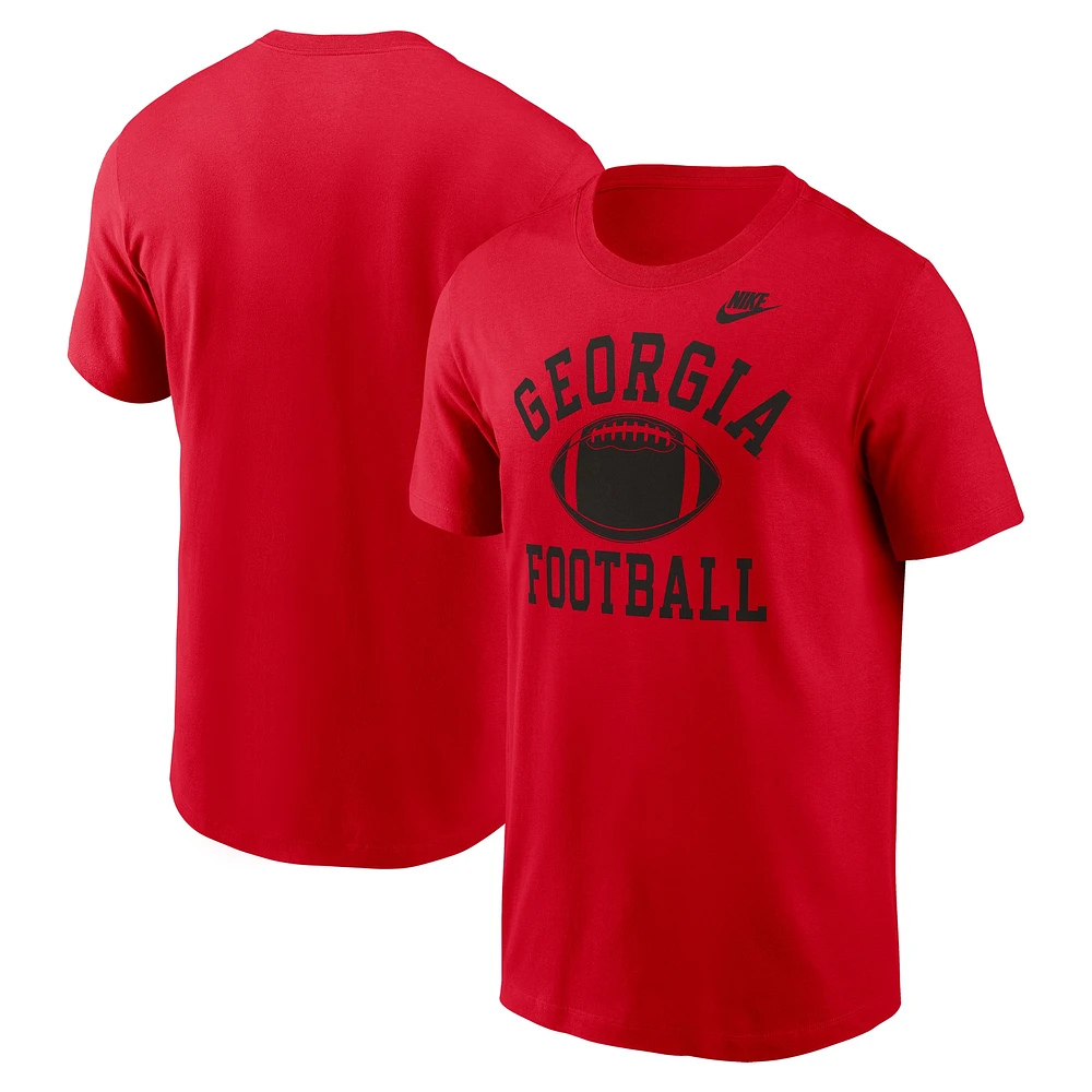 Men's Nike Red Georgia Bulldogs Legacy Football Icon T-Shirt