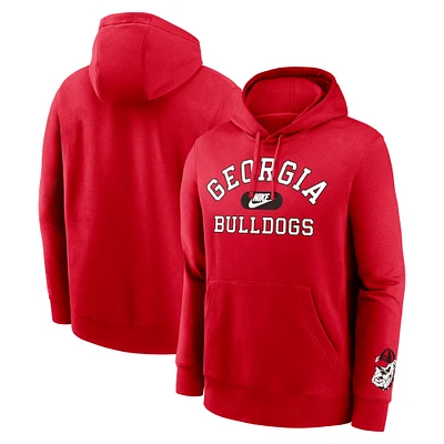 Sweat à capuche Nike rouge Georgia Bulldogs Legacy Foundational Two-Hit Club Performance pour homme