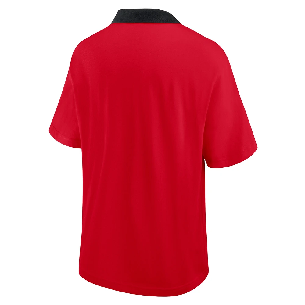 Polo surdimensionné Nike Georgia Bulldogs Legacy Jersey Club pour homme, rouge