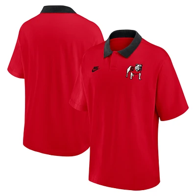 Polo surdimensionné Nike Georgia Bulldogs Legacy Jersey Club pour homme, rouge