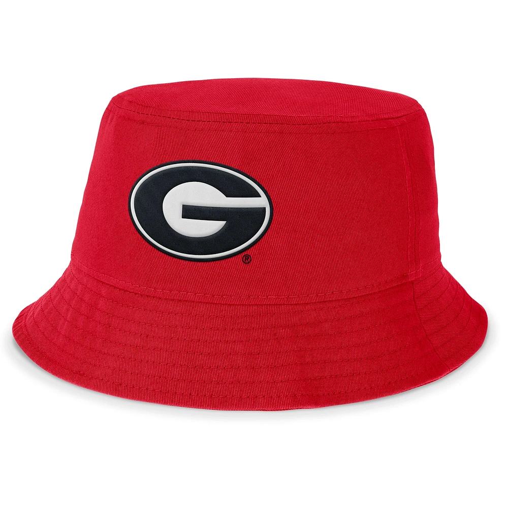 Chapeau bob Local Apex Nike rouge des Bulldogs de Géorgie pour hommes