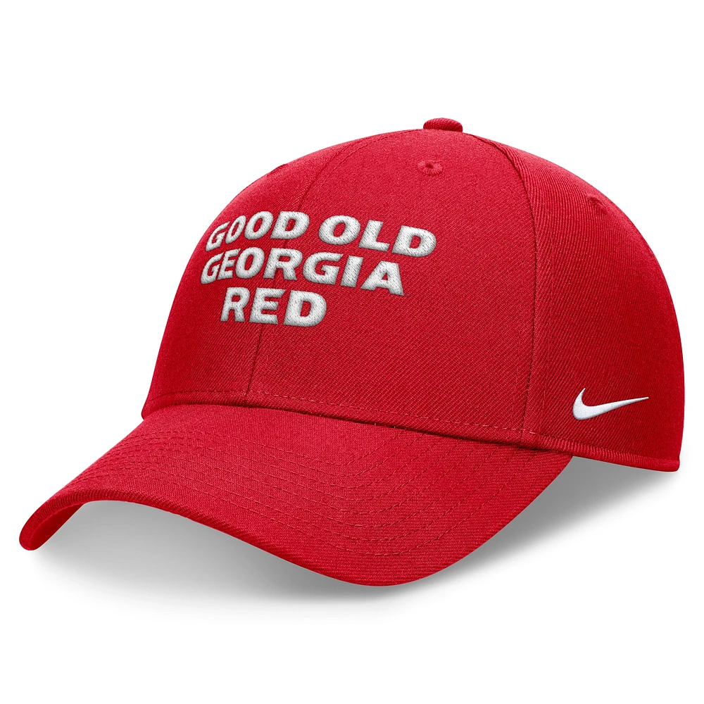 Casquette ajustable Nike Red Georgia Bulldogs Local Rise pour homme