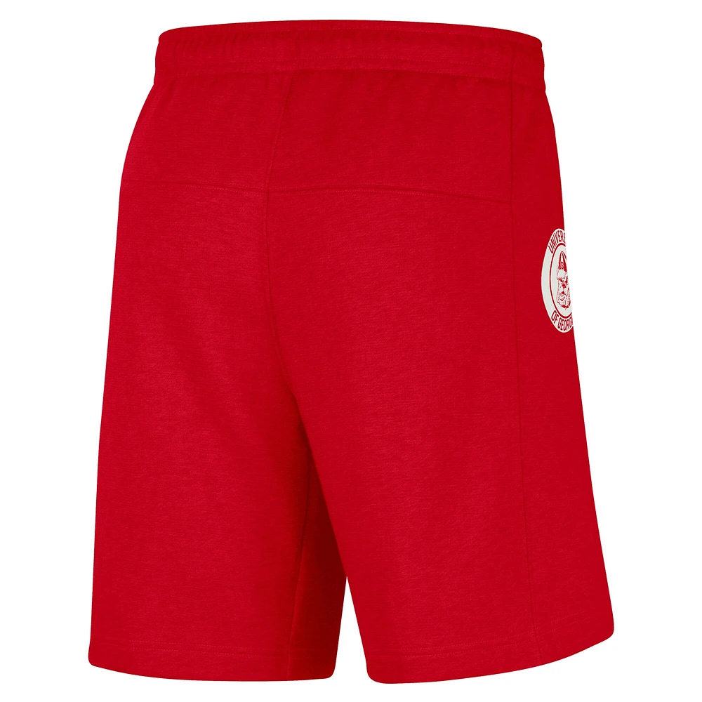 Short Nike rouge avec logo des Georgia Bulldogs pour homme