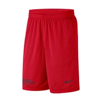 Short en maille Nike Georgia Bulldogs Performance pour homme, rouge